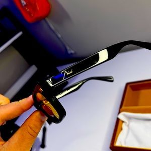 RHUDE Sun Ray Acetate 48mm rectangular sunglasses